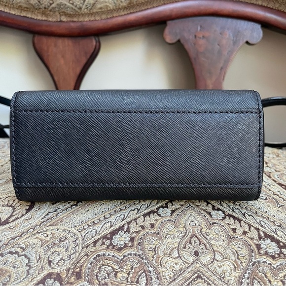 Kate Spade Laurel Way Mini Alisanne Crossbody Bag Black Saffiano Leather - Picture 8 of 15